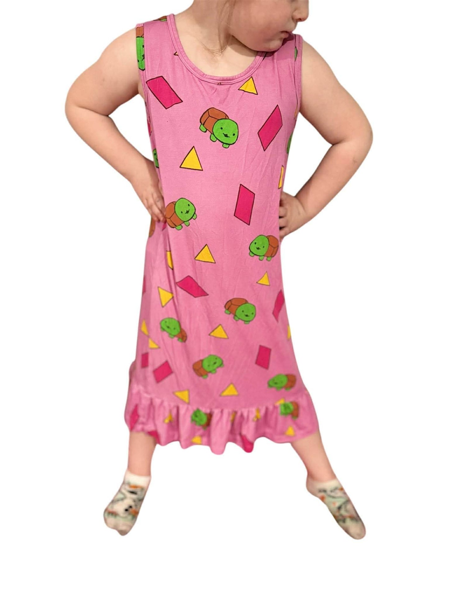 RTS Kids Lounge gown: Turtles and Triangles
