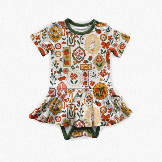 PLAY Bodysuit twirl: Silly Strawberry Geese *SHIPS AUGUST*