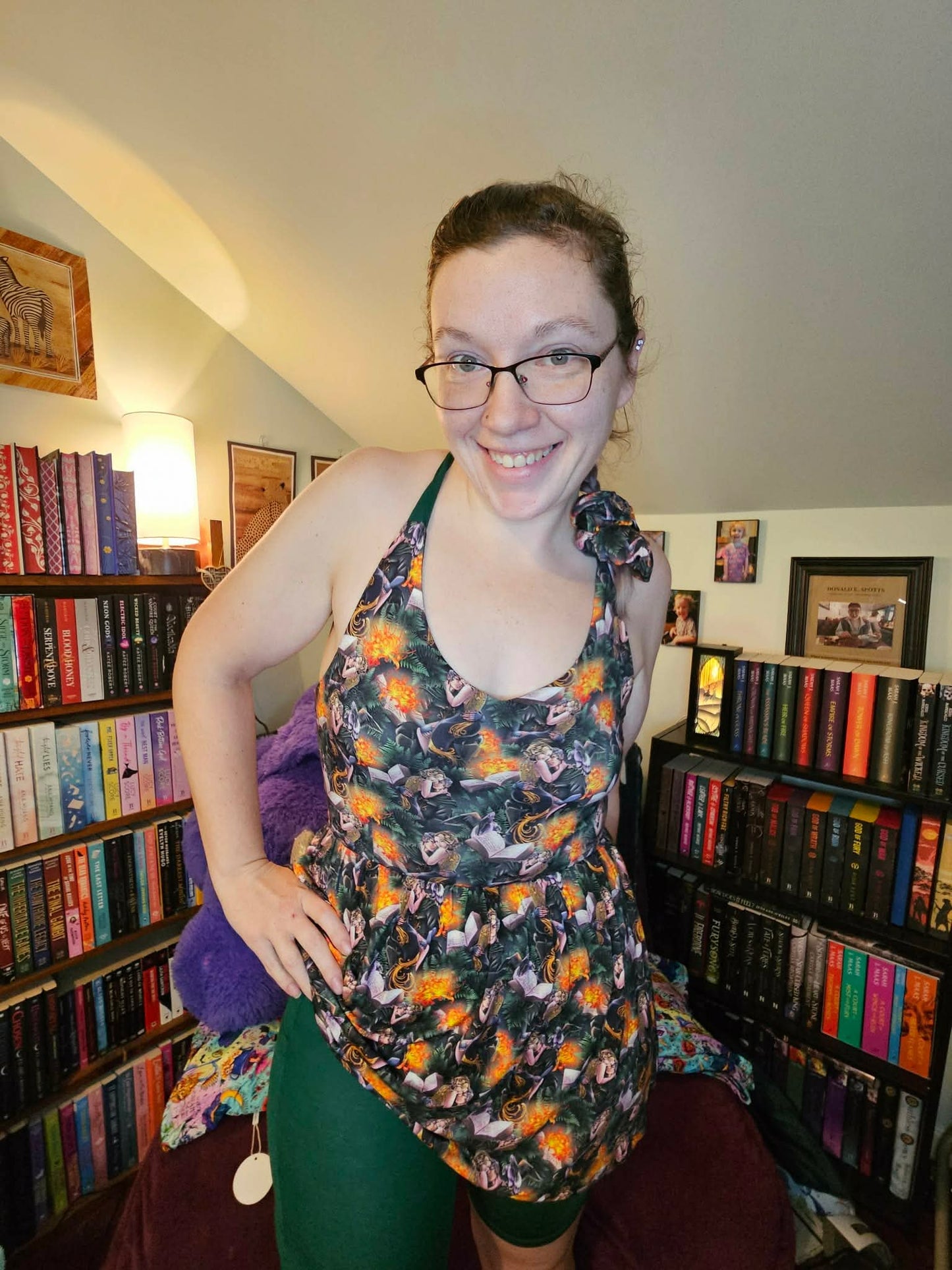 RTS Adult crossback peplum / bikers: Fireheart