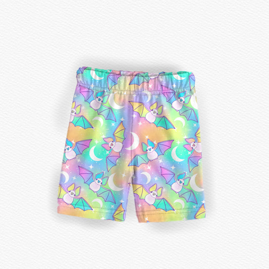 RTS Adult Biker Shorts: Pastel Bats