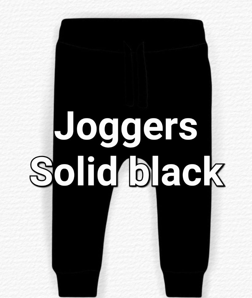 RTS Joggers: Solid black