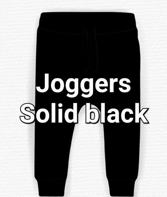 RTS Joggers: Solid black